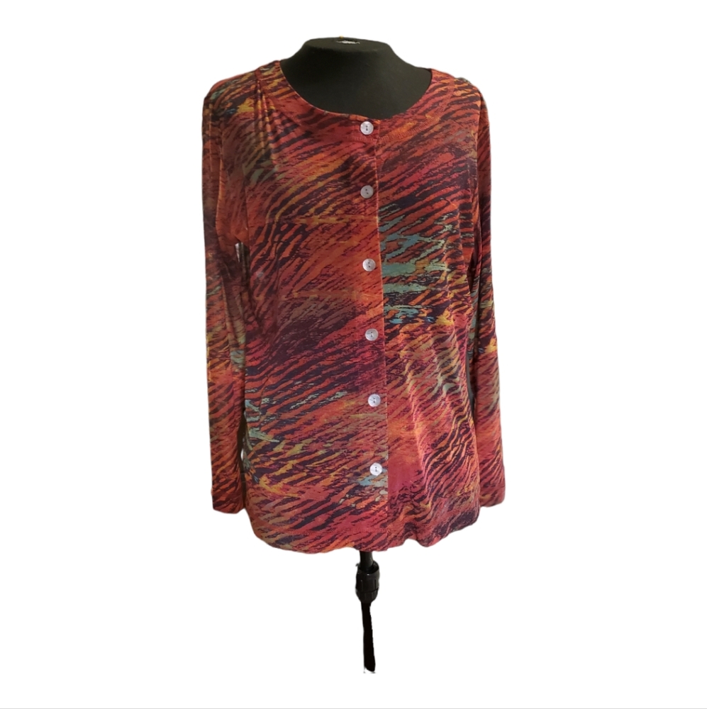 Chico's Size 3. Berry, Colored, sheer